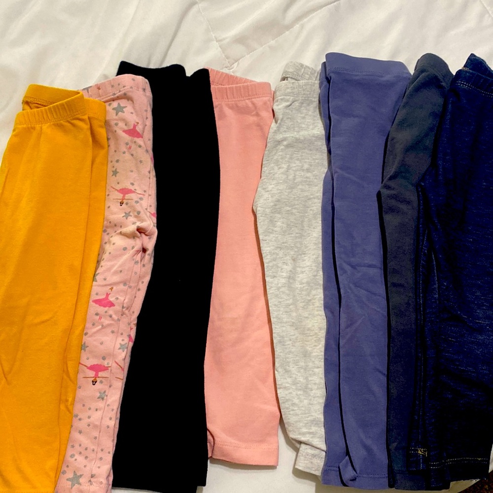 8 pairs of Toddler girl leggings 💖